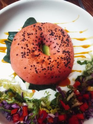Bagel at Vegamo Centro in Mexico City