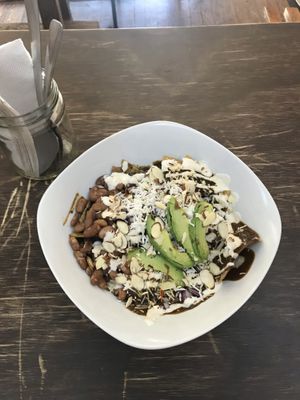 Chilequiles Mole. at Vegamo Centro in Mexico City