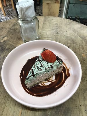 Choc mint cheesecake  at Vegamo Centro in Mexico City