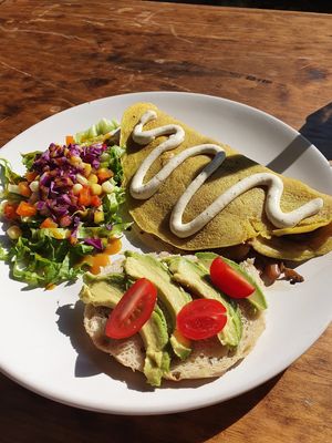 Omelette at Vegamo Centro in Mexico City