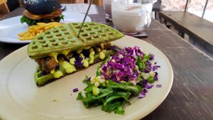 Waffle Sandwich Jar Jar at Vegamo Centro in Mexico City