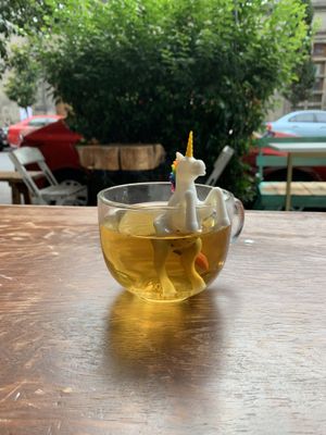 Moroccan mint tea at Vegamo Centro in Mexico City