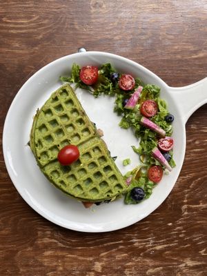 Chewbacca waffle sandwich  at Vegamo Centro in Mexico City