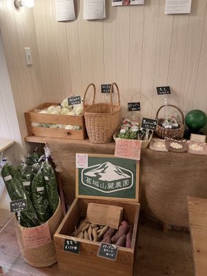 無農薬栽培お野菜も売られています  at Babel Cafe in Osaka