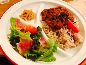Veggie curry set  at Solum Cafe in Kyoto