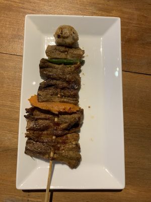 Mushroom skewers
 at Vitking House II in Siem Reap