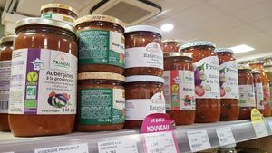 Instant meals in jars at Biomonde L'Echoppe Bio in Joyeuse