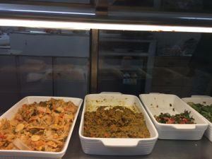Curry and salads at Mish Mash Design & Cafe in Boronia