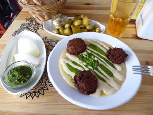Hummus at The Hummus of Tahini in Jerusalem