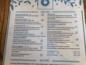 Lunch Menu at Sister Srey Cafe in Siem Reap