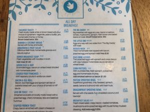All Day Breakfast Menu at Sister Srey Cafe in Siem Reap