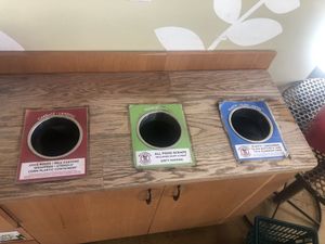 compost, recycling, and …that other one 😉  at Good Earth Natural Foods in Mill Valley