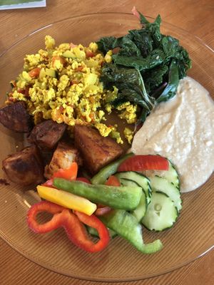Breakfast from the hot foods bar…sooo good!  The tidy scramble was delicious!   at Good Earth Natural Foods in Mill Valley