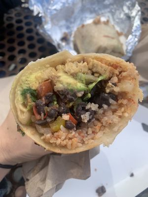 Burrito with tempeh…very good!   at Good Earth Natural Foods in Mill Valley