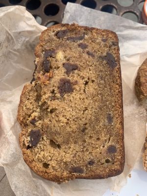 Chocolate chip banana bread…so bomb!   at Good Earth Natural Foods in Mill Valley