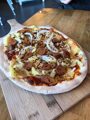 12 inch pizza at Islenska Flatbakan in Kopavogur