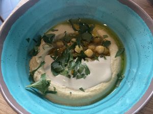 Legendary creamy tasty hoummus  at Kanaan in Berlin