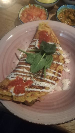 vegan omelette at Kanaan in Berlin