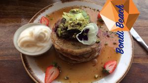 Delicious pancakes at Speedo's Cafe in Bondi Beach