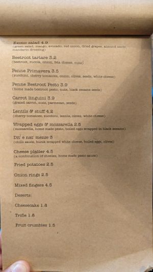 Menu page 2  at Dit e Nat in Pristina