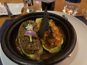 Stuffed zucchini/courgette  at La Marmita in Punta Arenas