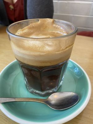 The almond latte that my friend left behind at Pearth Organic Kitchen in West Leederville