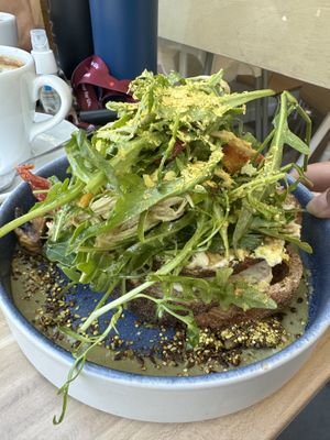 Mushrooms on toast  at Pearth Organic Kitchen in West Leederville