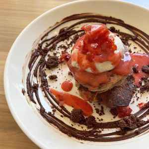 Cookies and Cream Pancakes   at Pearth Organic Kitchen in West Leederville