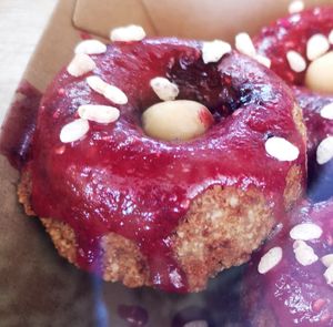 Raspberry Doughnut at Pearth Organic Kitchen in West Leederville