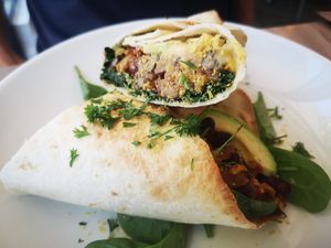 Burrito at Pearth Organic Kitchen in West Leederville