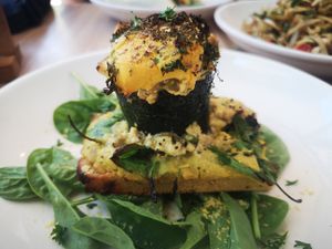 Loaded Flatbread at Pearth Organic Kitchen in West Leederville