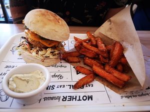 Vegan Burger at Pearth Organic Kitchen in West Leederville