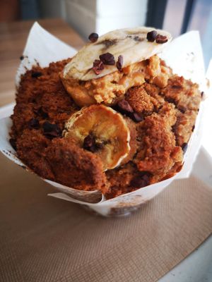 Peanut Butter and Banana Muffin at Pearth Organic Kitchen in West Leederville