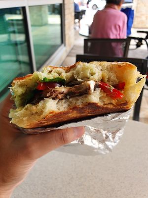 Mushroom melt at Juicy Brew - Makiki in Honolulu