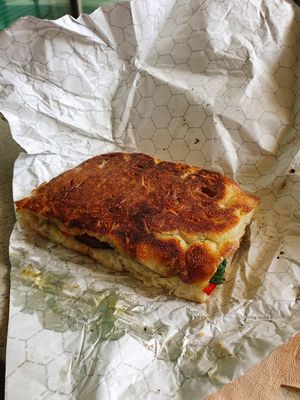 Mushroom melt at Juicy Brew - Makiki in Honolulu