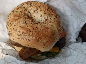 Breakfast sandwich at Juicy Brew - Kaimuki in Honolulu