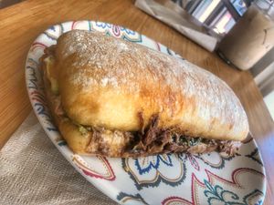 Teriyaki Jackfruit Sandwich  at Juicy Brew - Kaimuki in Honolulu