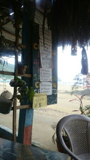 veggie food at Cafe Mar in Puerto Lopez