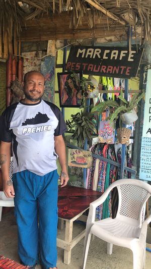 restaurant owner  at Cafe Mar in Puerto Lopez