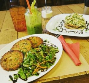 whole meal  at Pure Bliss in Athens