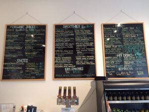 Menu as of February 2016 at Remedy Juice Cafe in Hood River
