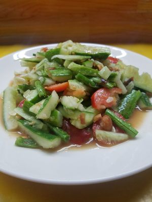 cucumber salad! 30 bhat! at Happy Mushroom - Food Stall in Chiang Mai