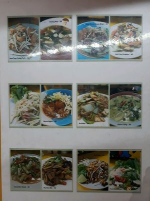 Menu at Happy Mushroom - Food Stall in Chiang Mai