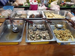 Laab and other dishes at Happy Mushroom - Food Stall in Chiang Mai