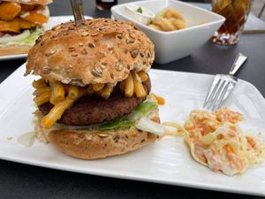 Mac'n Cheese Burger at Cafe Blattgold in Kiel