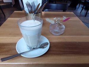 Chai latte (vegan) at Cafe Blattgold in Kiel