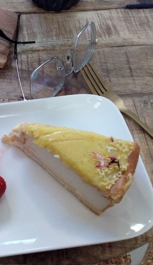 Lemon cheese cake at Cafe Blattgold in Kiel