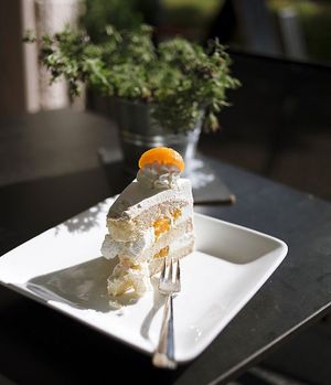 This dessert is an orange dream! Photo by Nicholas Holstein @ www.spottedkuh.wordpress.com at Cafe Blattgold in Kiel