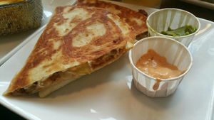 Quesadillas at Cafe Blattgold in Kiel