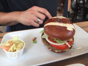 Wiesn Burger at Cafe Blattgold in Kiel